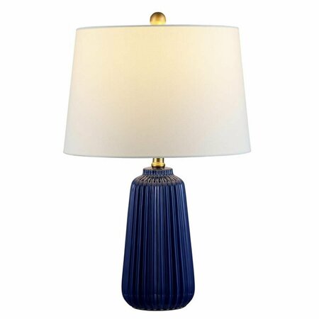 SAFAVIEH Sawyer Ceramic Table Lamp, Navy Blue TBL4344B